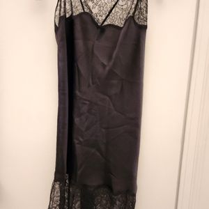 Valentino black lace slip